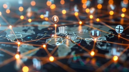 concept of worldwide banking network.