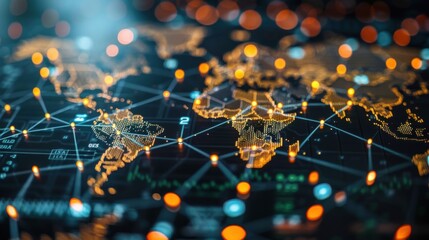 concept of worldwide banking network.