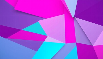 Wall Mural - Abstract geometric background with vibrant pink, purple, and turquoise colors.