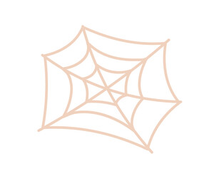 Wall Mural - Spider web on white background
