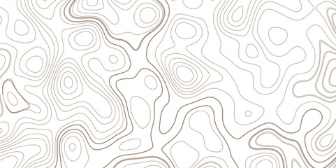 Wall Mural - Topographic line contour map background, geographic grid map. Minimalistic stylish background with abstract wavy lines of different thickness in pastel nude tone.