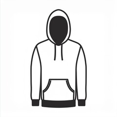 hoodie hoodies black icon isolated on white