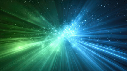 Wall Mural - abstract background of blue and green light, detailed high resolution image