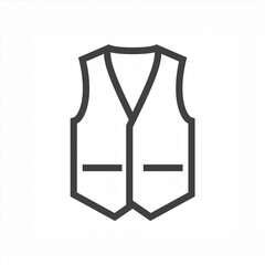 Wall Mural - vest icon black isolated on white