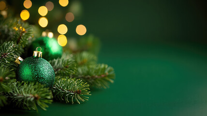 Wall Mural - christmas green background, highly detailed image