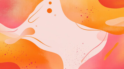 Wall Mural - orange and light pink background with abstract shapes, highly detailed image