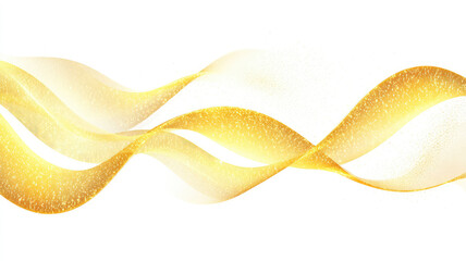 Wall Mural - abstract shiny color gold wave design element .golden curved yellow lines .with sparkling effect on white background .used for template or background, banner, high definition image