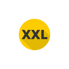 XXL button icon isolated on transparent background