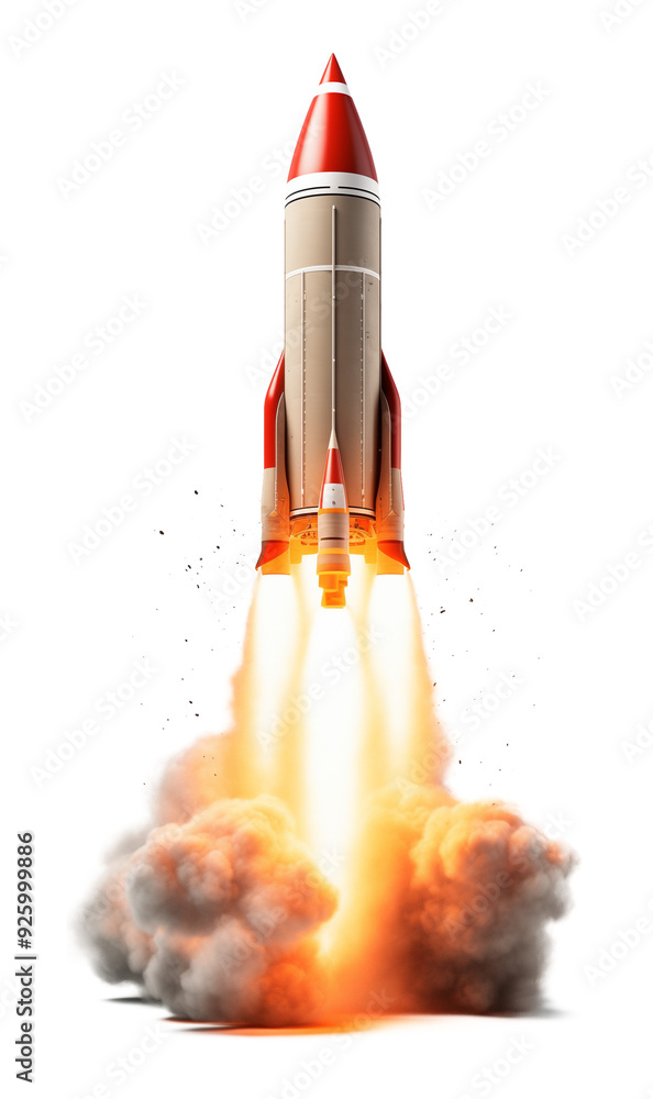 Missile Rocket Launch Isolated on Transparent Background PNG Stock ...