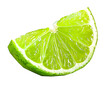 © Daniel - Ripe slice of green lime citrus fruit stand isolated on transparent background