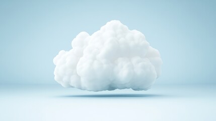 Wall Mural - a white cloud floating in the sky