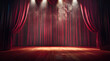 © Daniel - Magic theater stage red curtains Show Spotlight