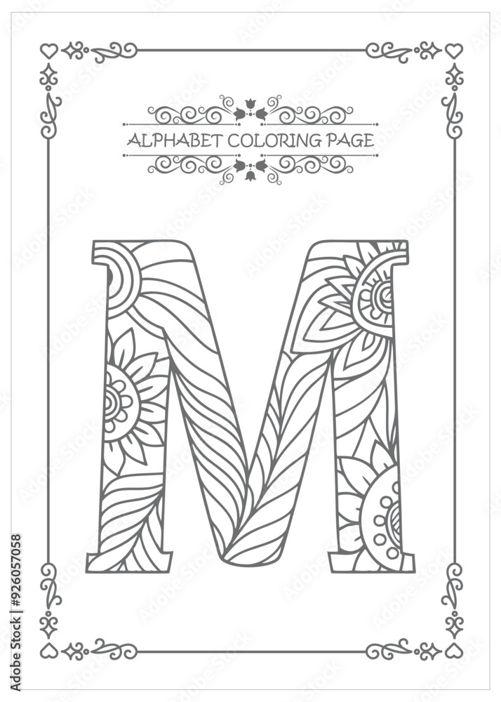 Cute Printable Alphabet Coloring Pages for Preschoolers Vector Art ...