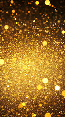 Wall Mural - gold Sparkling Lights Festive background with texture. Abstract Christmas twinkled bright bokeh defocused and Falling stars. Winter Card or invitation