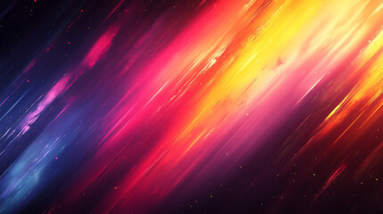 dynamic abstract composition with vibrant diagonal streaks of pink yellow and orange blending into d