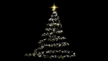 christmas tree with particle twinkle light