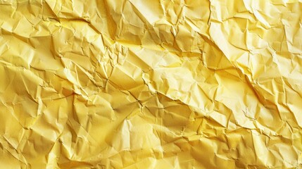 Wall Mural - Vintage Yellow Paper Background. Crumpled Old Paper Texture in Grunge Style