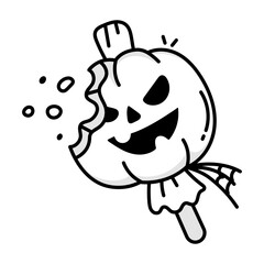 Sticker - Hand drawn icon of halloween treat 

