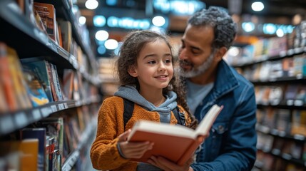 Father and Daughter Browsing