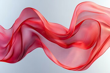 Poster - Abstract photo of red fabric. This image is ideal for designs that emphasize the elegance and fluidity of fabric.