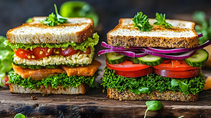 healthy vegetarian sandwich options showcasing variety and creativity