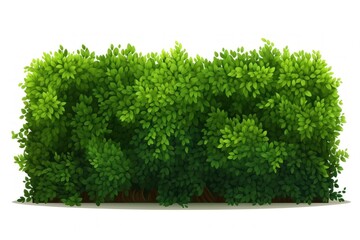 Sticker - Bush plant hedge white background.