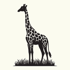  Animal giraffe silhouette vector illustration