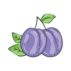 Wall Mural - Visually appealing icon of plum in modern style, ready to use icon