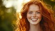 © senyumanmu - Smiling Redhead Woman in the Sun