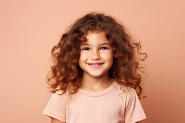 Canvas Print - Portrait female child smile.