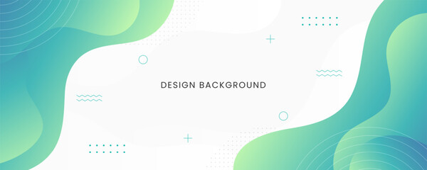 template banner with gradient color. design with liquid shape.