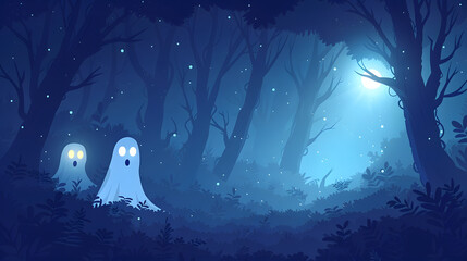 Wall Mural - ghost hunting with flashlights