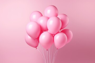 Poster - Balloon pink pink background anniversary.