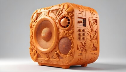 Orange summer music speaker