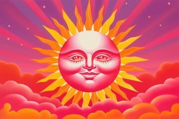 Wall Mural - Sun backgrounds bright sun.