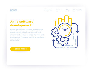 Sticker - Agile software development, website template