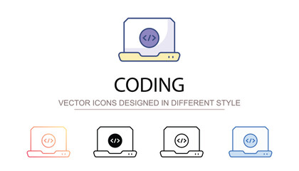 Coding icon design with white background stock illustration