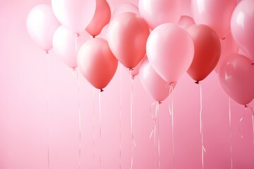 Poster - Balloon backgrounds pink pink background.