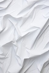 Wall Mural - Abstract white crumpled paper background texture.