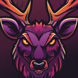 © happy_finch - Fierce and angry cartoon deer mascot, illustration of a strong character