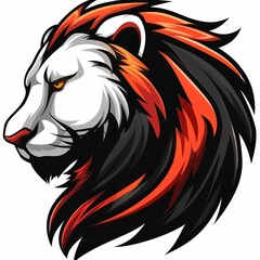 Wall Mural - Illustration of a stylish lion mascot