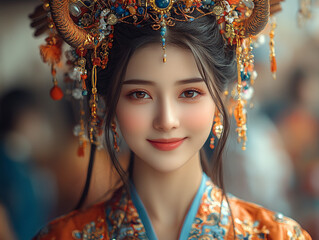 Poster - beautiful Asian woman