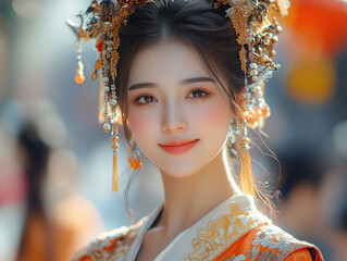 Poster - beautiful Asian woman