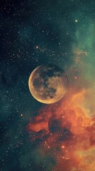 Wall Mural - Galaxy space moon astronomy.