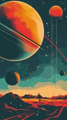 Wall Mural - Galaxy planet space astronomy.