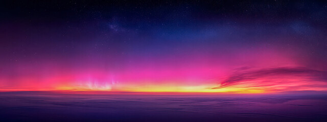 Wall Mural - A beautiful night sky with a purple and blue hue