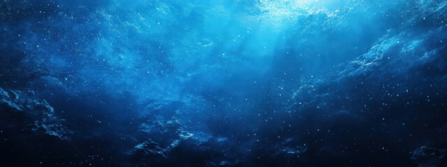 Wall Mural - A blue sky with stars and a few clouds