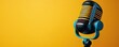 © Tonton54 - A vibrant retro microphone against a bold yellow background, perfect for music, podcast, and vocal performance themes.