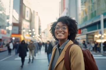 Canvas Print - Street photography portrait looking.