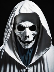 Wall Mural - portrait of a skull in the dark. death of death.